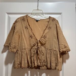 American Eagle Embroidered Top